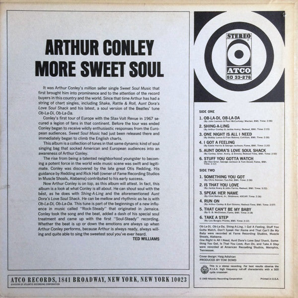 Arthur Conley : More Sweet Soul (LP, Album)