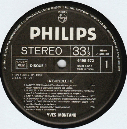 Yves Montand : "La Bicyclette" (2xLP, Comp, Gat)
