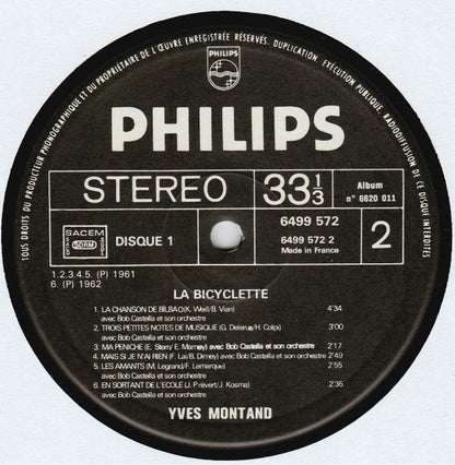 Yves Montand : "La Bicyclette" (2xLP, Comp, Gat)