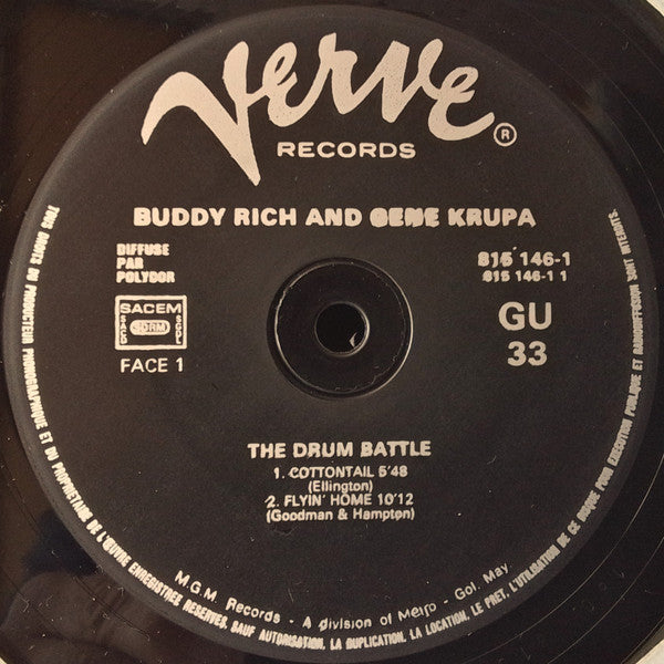 Gene Krupa & Buddy Rich : The Drum Battle (LP, Comp)