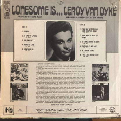 Leroy Van Dyke : Lonesome Is (LP)