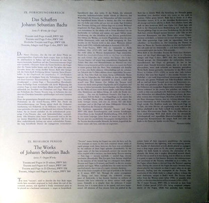 Johann Sebastian Bach, Helmut Walcha : Toccata Und Fuge D-moll, BWV 565 / Toccata Und Fuge F-dur, BWV 540 / Dorische Toccata Und Fuge, BWV 538 / Toccata, Adagio Und Fuge C-dur, BWV 564 (LP, Album, RE)