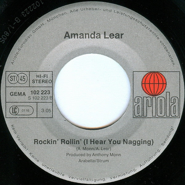 Amanda Lear : Solomon Gundie (7", Single, Glo)