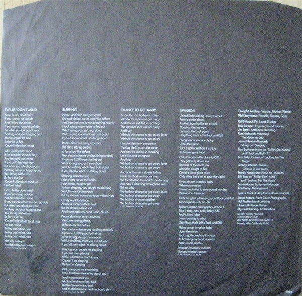 Dwight Twilley Band : Twilley Don't Mind (LP, Album)