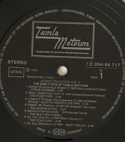 Various : Oldies Collection Vol. 4 (The Early Hits Of Tamla Motown) (LP, Comp)