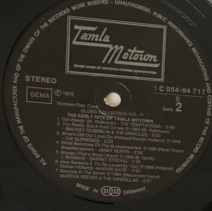 Various : Oldies Collection Vol. 4 (The Early Hits Of Tamla Motown) (LP, Comp)