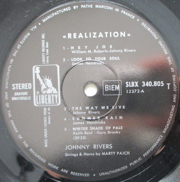 Johnny Rivers : Realization (LP, Album)