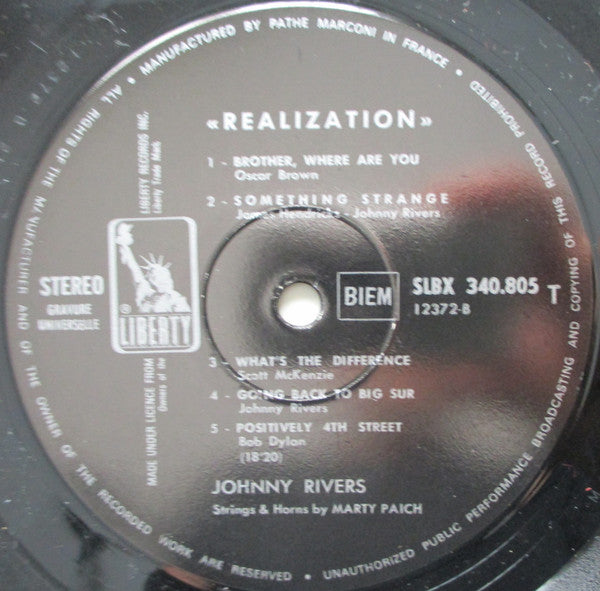 Johnny Rivers : Realization (LP, Album)