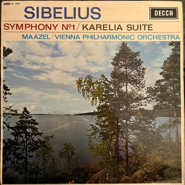 Jean Sibelius, Lorin Maazel / Wiener Philharmoniker : Symphony No. 1 / Karelia Suite (LP, Album, RP)