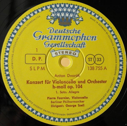 Antonín Dvořák - Pierre Fournier ‧ Berliner Philharmoniker ‧ George Szell : Konzert Für Violoncello (LP, RP)