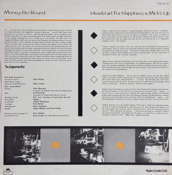 The Style Council : Money-Go-Round (12", Single)