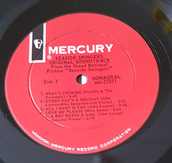 John Leyton - Mike Sarne - Freddie & The Dreamers : Seaside Swingers - Original Motion Picture Soundtrack (LP, Mono)