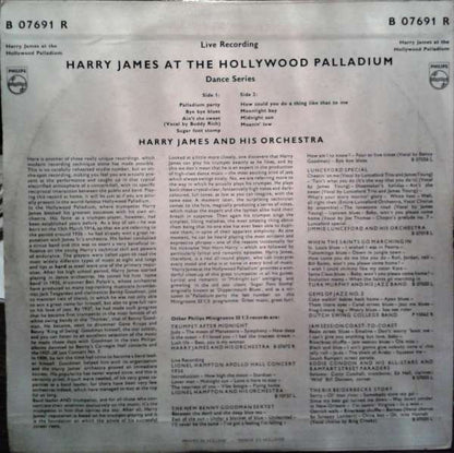 Harry James And His Orchestra : At The Hollywood Palladium (10")