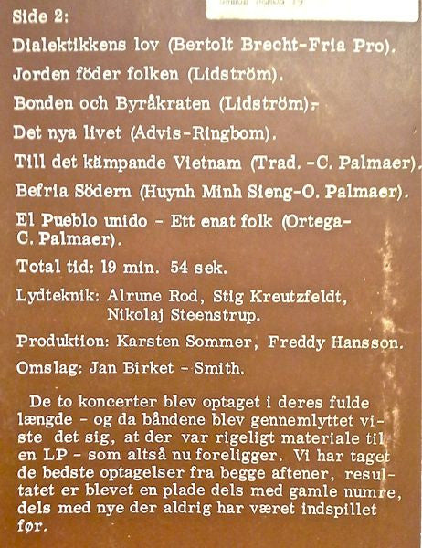 Fria Proteatern : Koncert I København Okt. 1973 (LP)