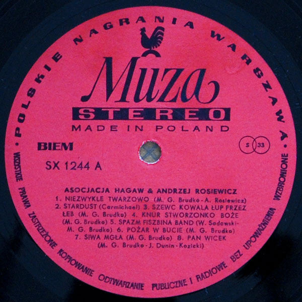 Hagaw & Andrzej Rosiewicz : Asocjacja Hagaw & Andrzej Rosiewicz (LP, Album, Red)