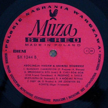 Hagaw & Andrzej Rosiewicz : Asocjacja Hagaw & Andrzej Rosiewicz (LP, Album, Red)