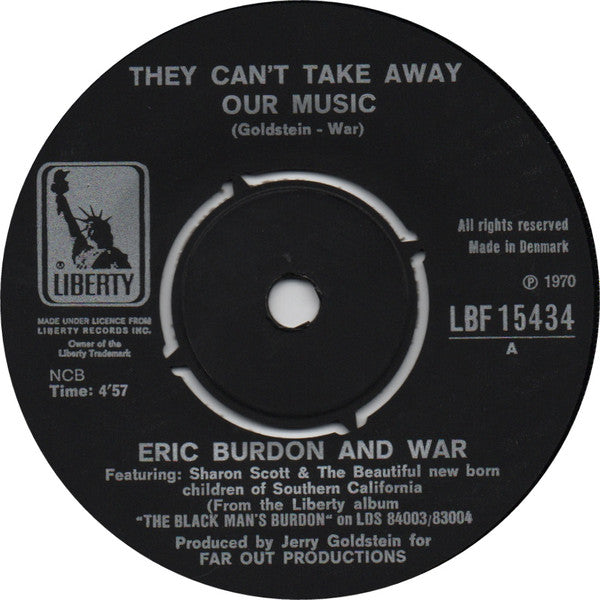 Eric Burdon & War : They Can't Take Away Our Music / Home Cookin' (7", Single)