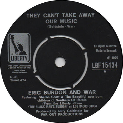 Eric Burdon & War : They Can't Take Away Our Music / Home Cookin' (7", Single)