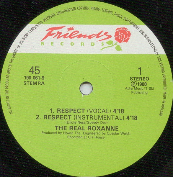 The Real Roxanne : Respect (12", Single)