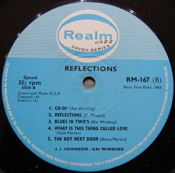 J.J. Johnson, Kai Winding : Reflections (LP, Album, Mono, RE)