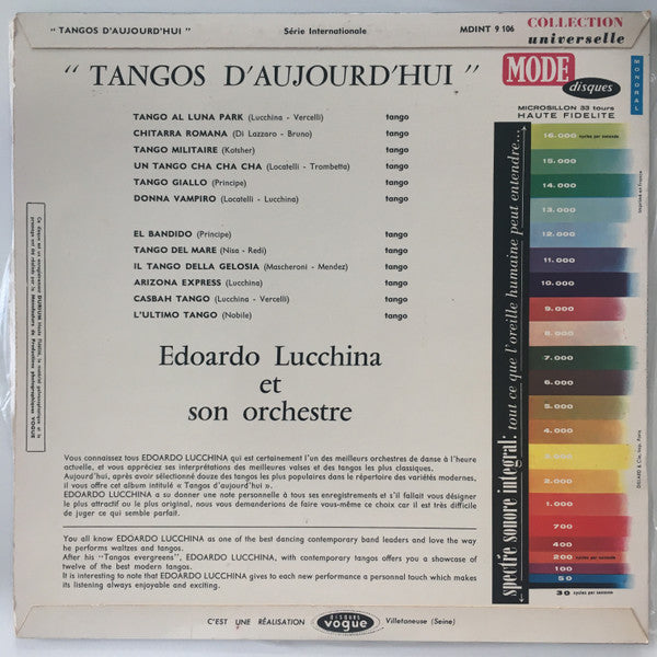 Edoardo Lucchina E La Sua Orchestra : Tangos D'Aujourd'Hui (LP)