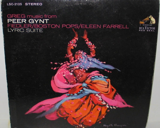 Edvard Grieg - Arthur Fiedler, Boston Pops Orchestra, Eileen Farrell : Music From Peer Gynt / Lyric Suite (LP, Album, RE, Whi)