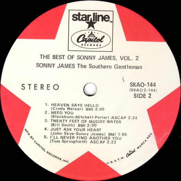 Sonny James : The Best Of Sonny James Vol.2 (LP, Comp)