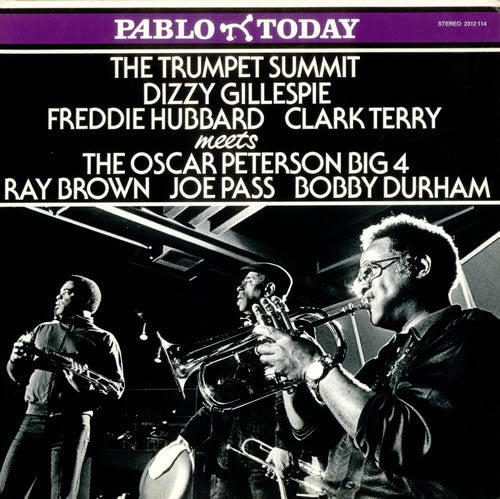 Dizzy Gillespie, Freddie Hubbard, Clark Terry Meets The Oscar Peterson Big 4 : The Trumpet Summit Meets The Oscar Peterson Big 4 (LP, Album, Gat)