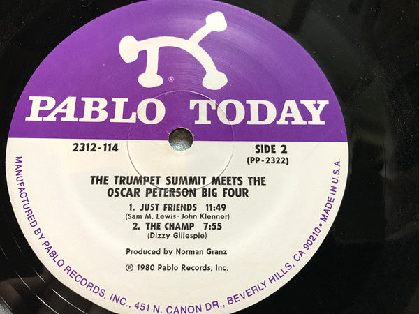 Dizzy Gillespie, Freddie Hubbard, Clark Terry Meets The Oscar Peterson Big 4 : The Trumpet Summit Meets The Oscar Peterson Big 4 (LP, Album, Gat)