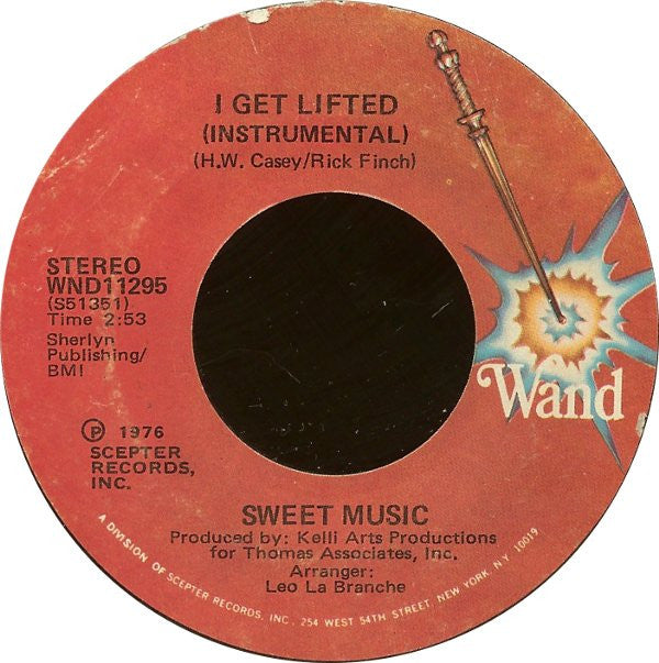 Sweet Music : I Get Lifted (7", Styrene, She)