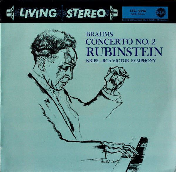 Johannes Brahms, Arthur Rubinstein, Josef Krips ... RCA Victor Symphony Orchestra : Concerto No. 2 (LP)