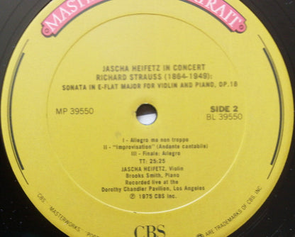 César Franck, Richard Strauss - Jascha Heifetz, Brooks Smith (2) : Violin Sonatas (LP, Album, RM)