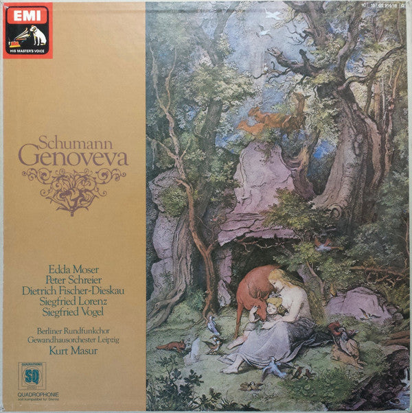 Robert Schumann, Edda Moser, Peter Schreier, Dietrich Fischer-Dieskau, Siegfried Lorenz, Siegfried Vogel, Rundfunkchor Berlin, Gewandhausorchester Leipzig, Kurt Masur : Genoveva (3xLP, Quad + Box)
