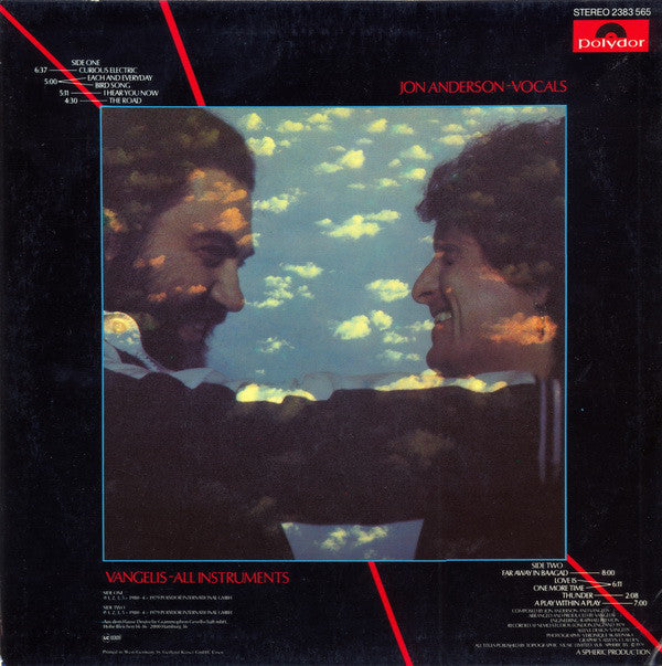 Jon & Vangelis : Short Stories (LP, Album)