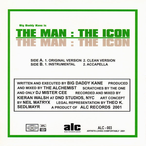 Big Daddy Kane : The Man: The Icon (12")