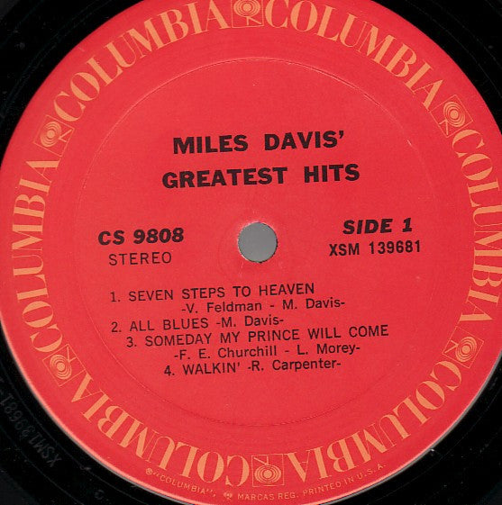 Miles Davis : Miles Davis' Greatest Hits (LP, Comp, RE, Pit)