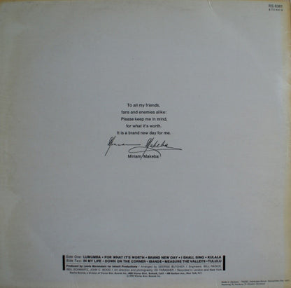 Miriam Makeba : Keep Me In Mind (LP, Album, RP)