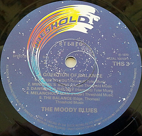 The Moody Blues : A Question Of Balance (LP, Album, RE)