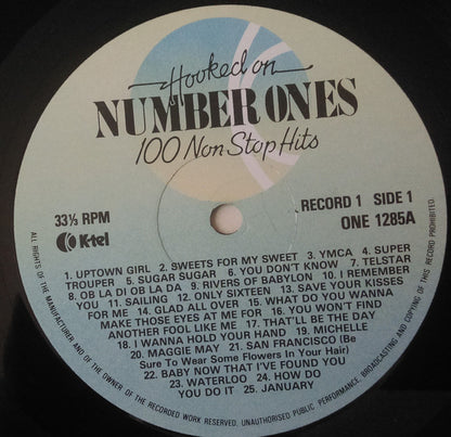 Various : Hooked On Number Ones / 100 Non Stop Hits (2xLP)