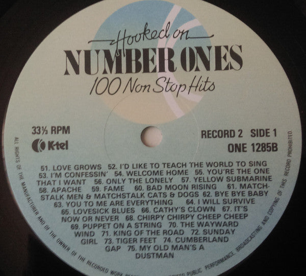 Various : Hooked On Number Ones / 100 Non Stop Hits (2xLP)