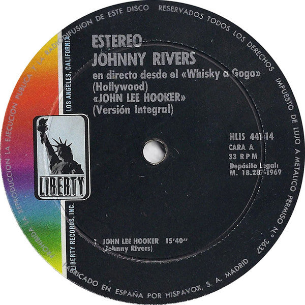 Johnny Rivers : En Directo Desde El "Whisky A Go-Go" John Lee Hooker (LP, Album, RE)