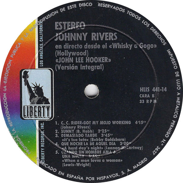 Johnny Rivers : En Directo Desde El "Whisky A Go-Go" John Lee Hooker (LP, Album, RE)