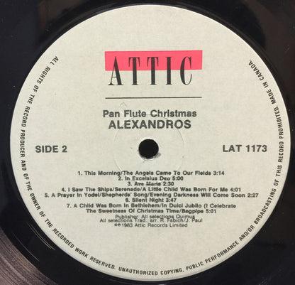 Alexandros (6) : Pan Flute Christmas (LP)