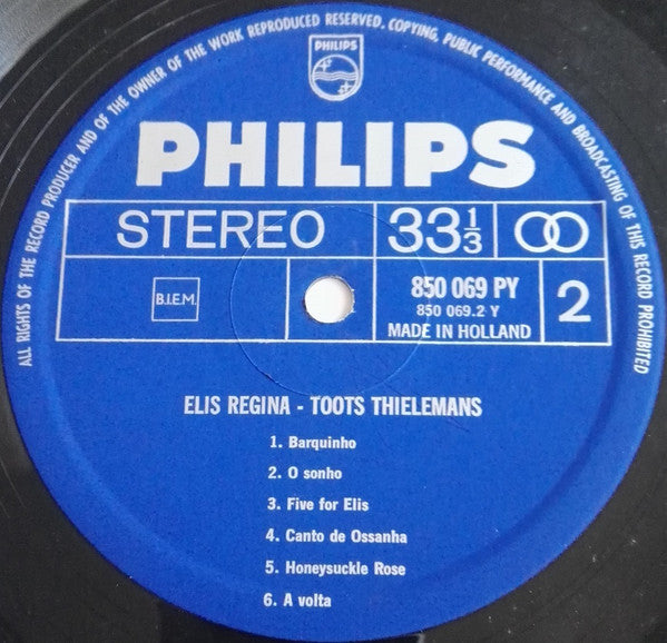 Elis Regina & Toots Thielemans : Elis & Toots (LP, Album)