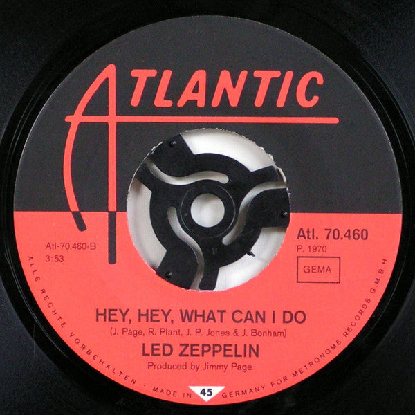 Led Zeppelin : Immigrant Song / Hey Hey (7", Single)