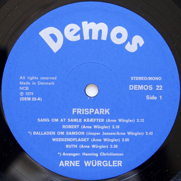 Arne Würgler : Frispark (LP, Album)