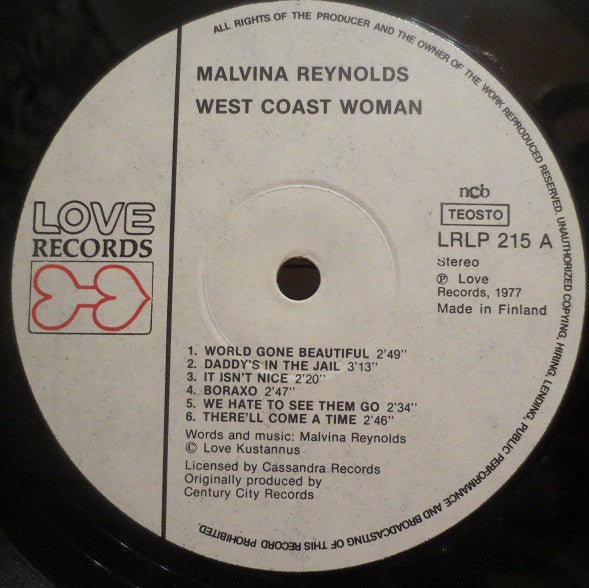 Malvina Reynolds : West Coast Woman (LP, Album)