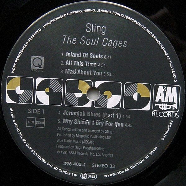 Sting : The Soul Cages (LP, Album)