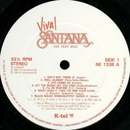 Santana : Viva! Santana (The Very Best) (LP, Comp)