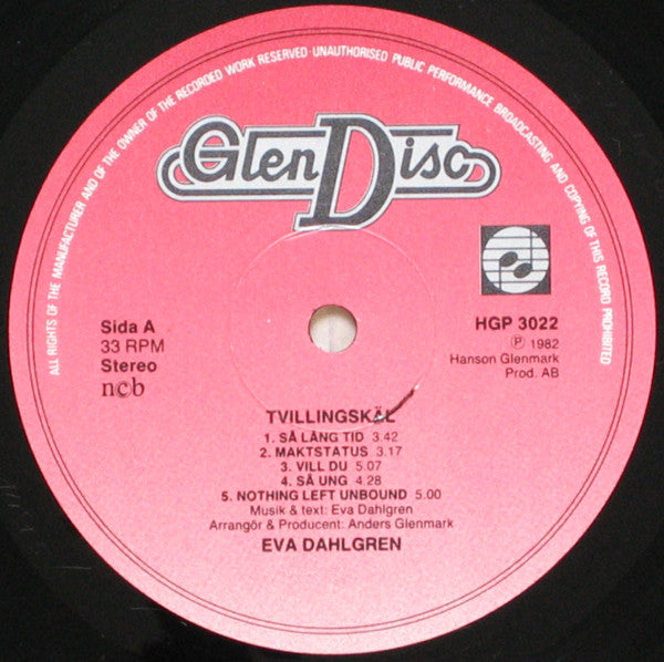 Eva Dahlgren : Tvillingskäl (LP, Album)